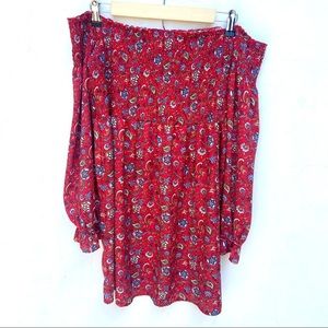 Off-Shoulder Floral Dress
